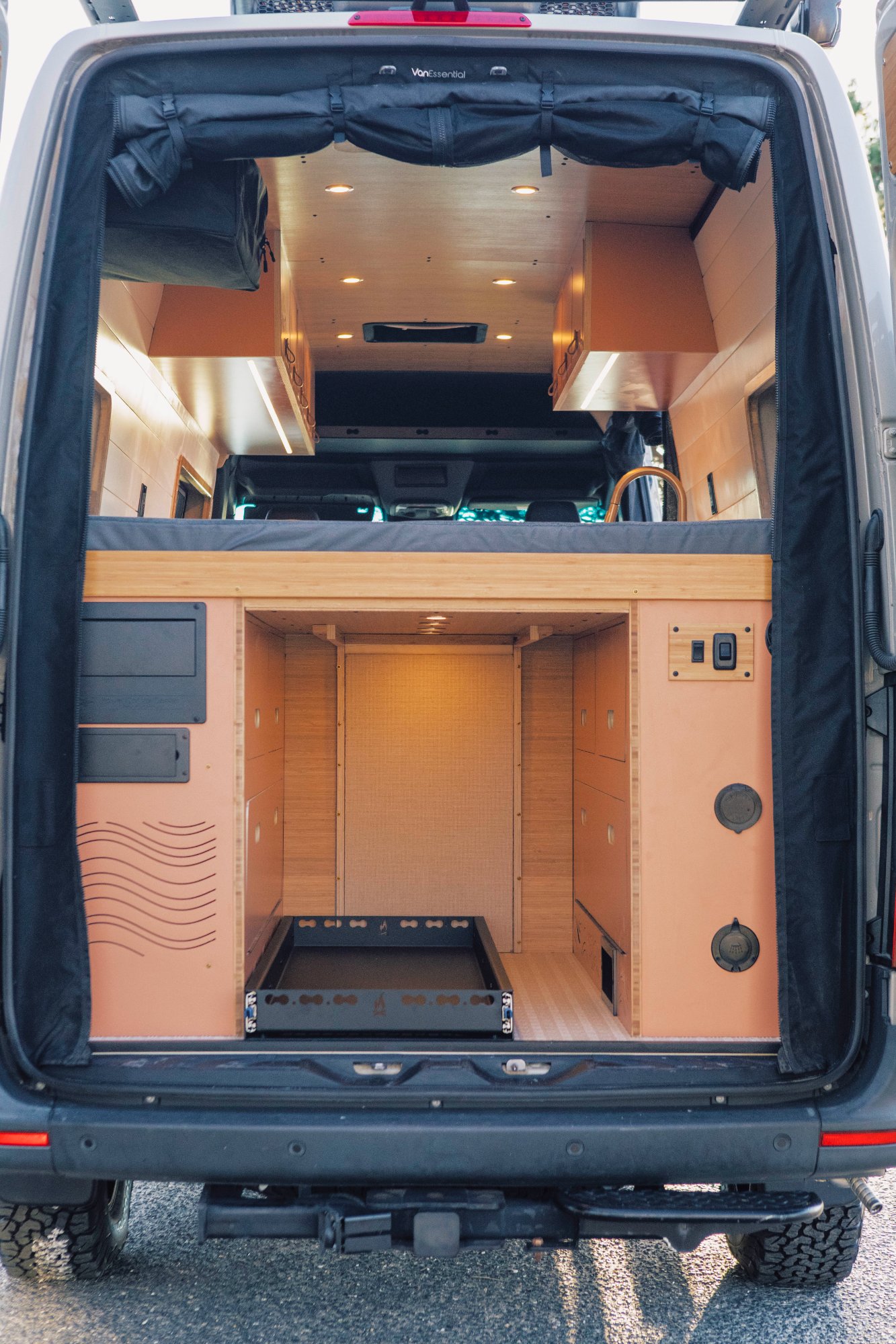 Gear garage rear view