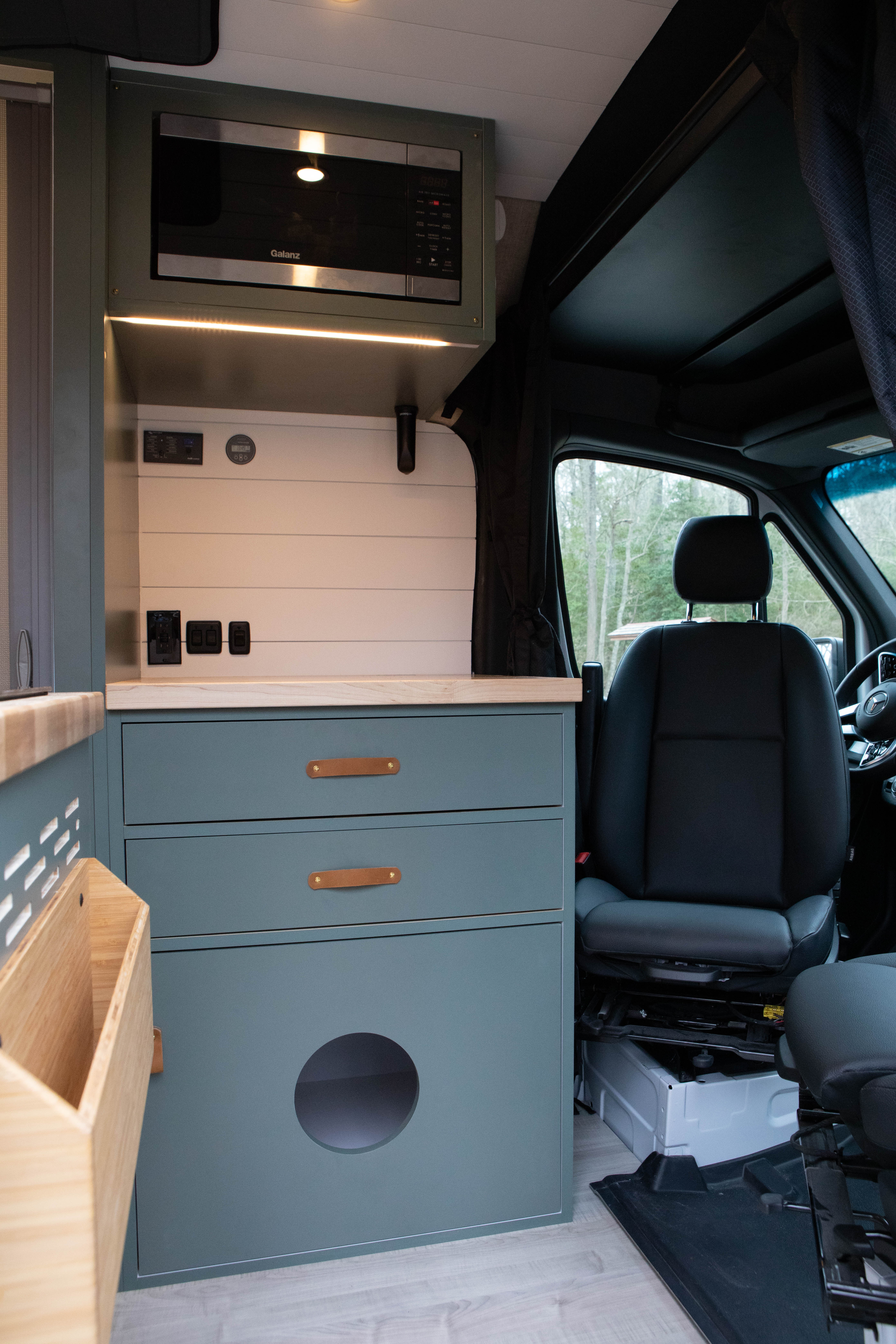Drift-Wood — galley from cab