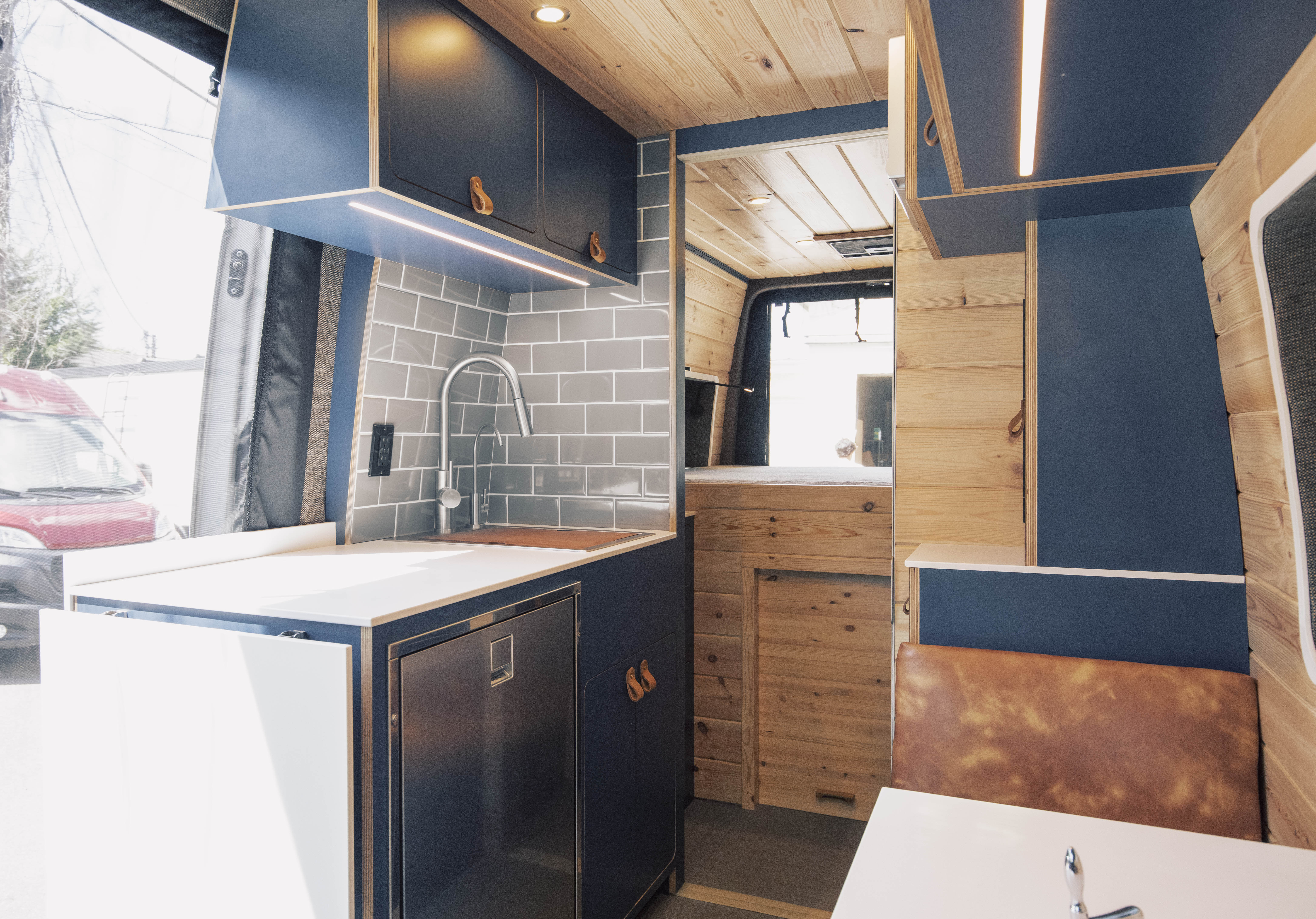 Frankenvan — galley subway tile