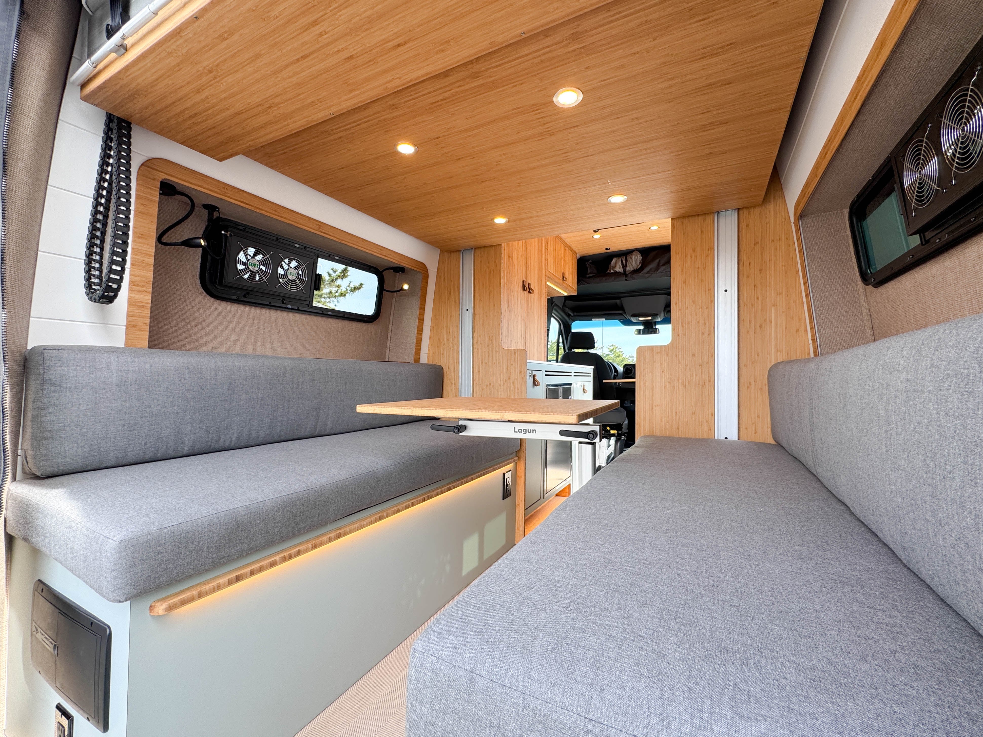 Scout — Mercedes Sprinter 144, lounge and galley interior