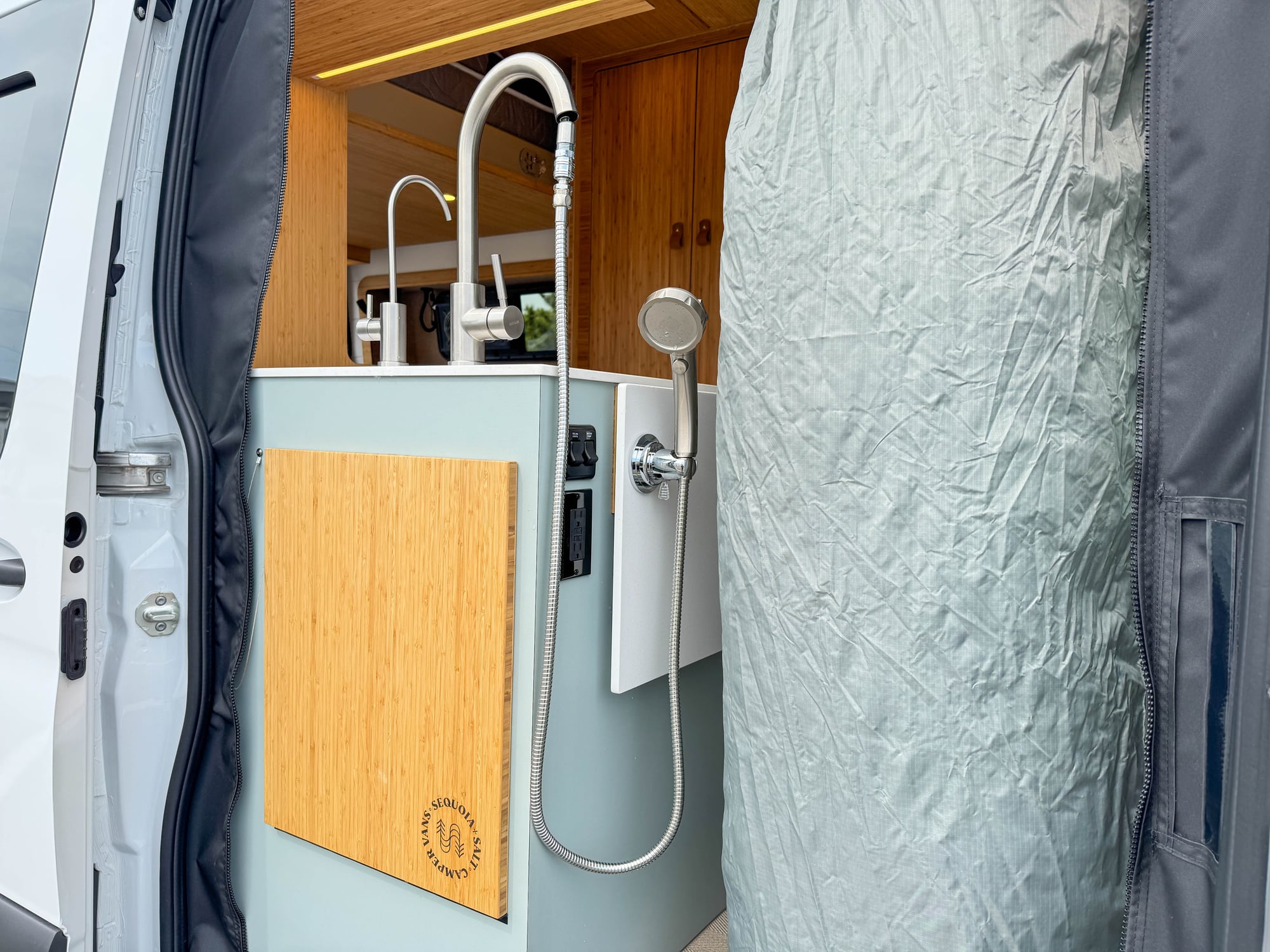 The Scout — interior flush-mounted floor shower