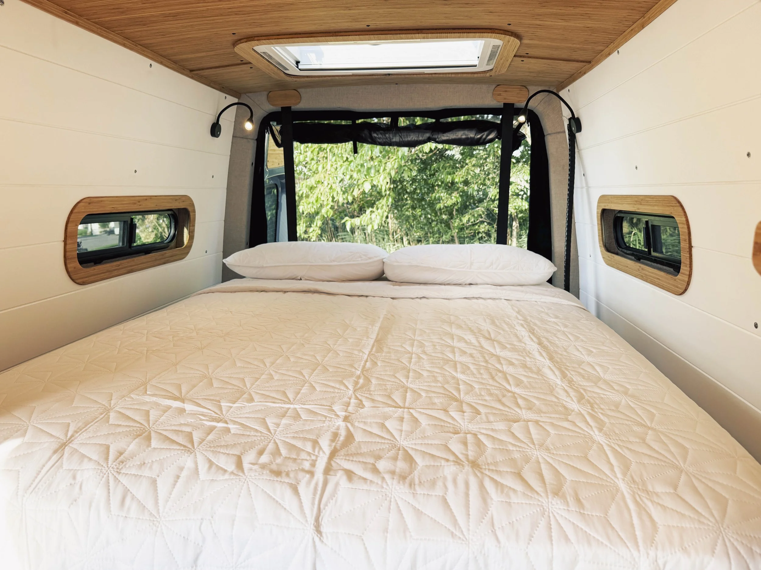 Loft Empty Nester campervan rear bed