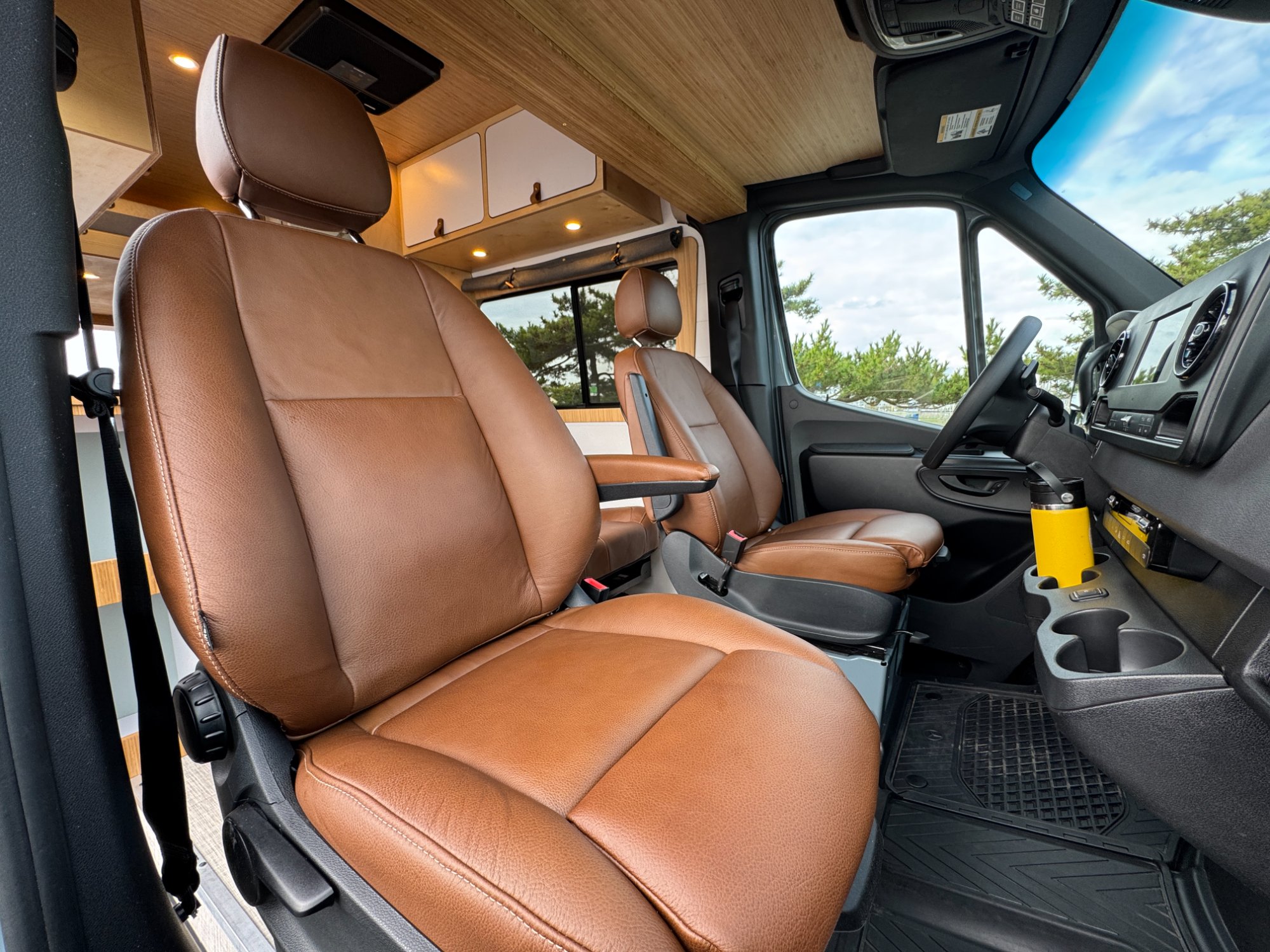 Loft campervan with leather cab seats